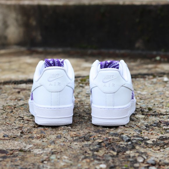 Nike Air Force 1 Low GRAPE Bandana Custom NWT - Picture 6 of 10